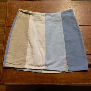 Color block striped skirt